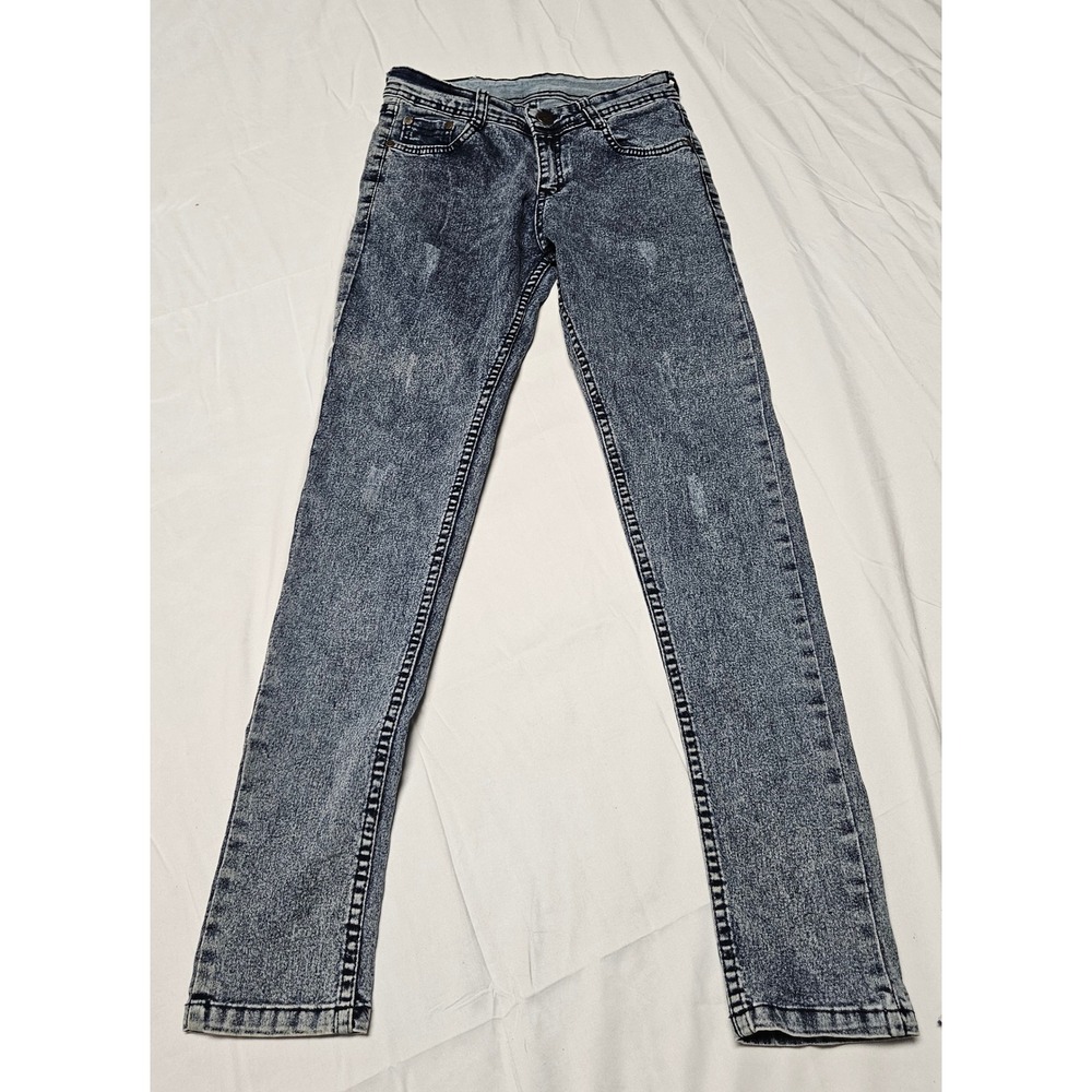 Zara Acid Wash Skinny Jeans Womens 26 Blue Vintage Style Slim Fit Denim